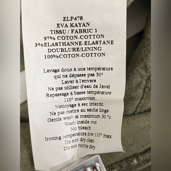 Eva Kayan Skinny Jeans in Army Green Reptile Print size 6 - Picture 9 of 13